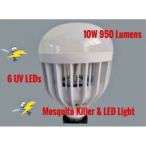 Bug Zapper Lamp UV LED Electronic Insect & Fly Killer Bug Zapper Light Bulb Indo