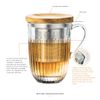 La Rochère Tea Set Glass Strainer Lid Ouessant 400 ml - 1 Piece