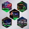 LED Side Marker Light 9 LED Track Position Lamp 12V 24V Waterproof Universal Green Light
