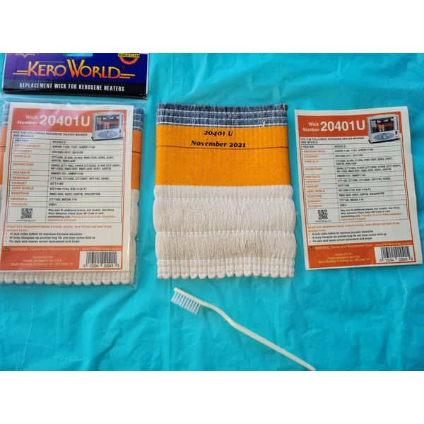 DYNA GLO RMC55R,R2, 55R7,7B KEROSENE HEATER WICK,*WICK CLEAN BRUSH & CLEAN GUIDE