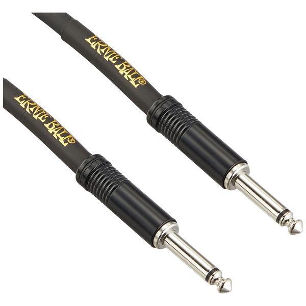 Ernie Ball Speaker Cable, Straight/Straight, 6ft, Black (P06072)