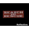 High Visibility Reflective 8.5x3 SAR Search and Rescue Blaze Orange Patch with Hook and Loop