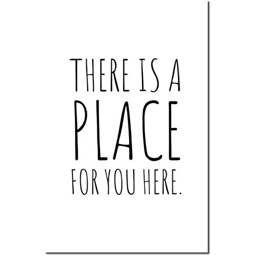 This Happy Home There is a Place for You Poster | 11x17 | Black on White