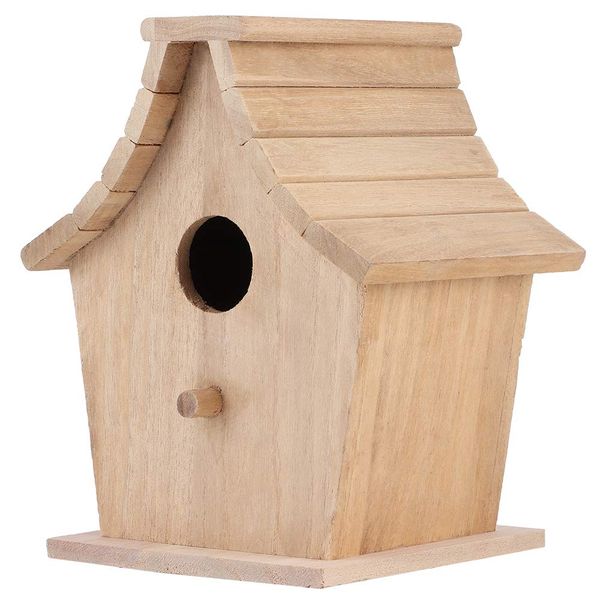 Wooden Birdhouses, Outdoor Hanging Bird House DIY Birdhouse for Kids Window Bird House Nesting Boxes Birdhouse Arts Crafts for Garden Balcony Courtyard