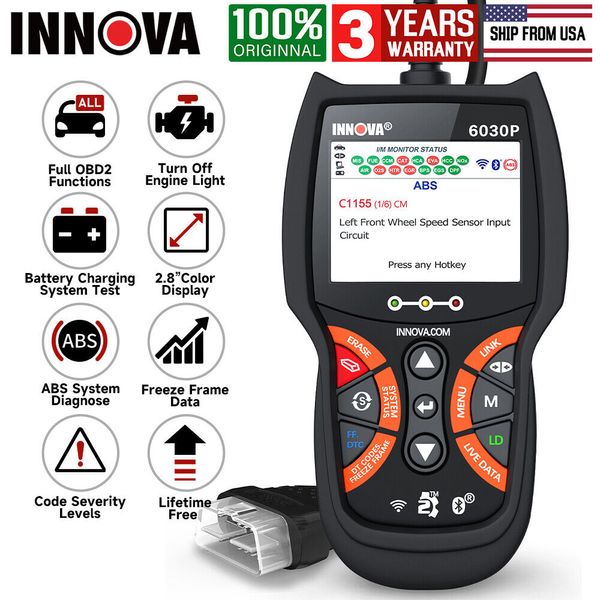 INNOVA 6030P OBD2 Scanner Car ABS BAT Oil Check Engine Light Live Data Scan Tool