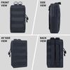 FUNANASUN 2 Pack Molle Pouches Tactical Compact Water Resistant EDC Pouch (Black)