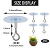 Pddenality 4 Pcs Ceiling Hooks Self Adhesive, No Drilling Required, for Hanging Plants, Decoration Hooks
