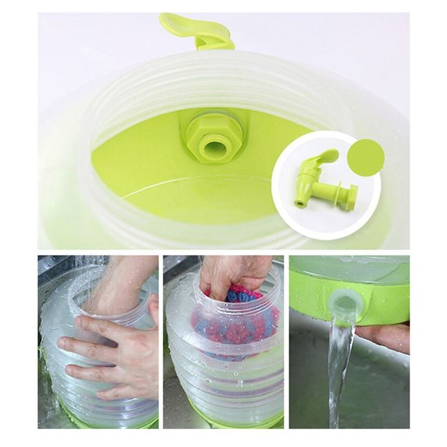 7.5L Foldable Camping Water Bag Water Bucket Collapsible Water