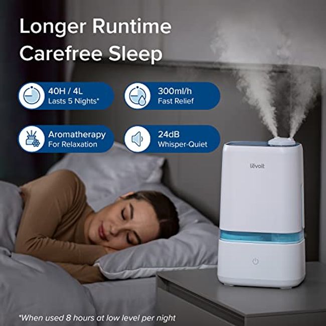 LEVOIT Humidifiers for Bedroom Large Room Home, 6L Warm and Cool Mist  Ultrasonic Air Vaporizer for Plants and Whole House, Built-in Humidity  Sensor