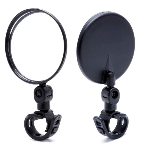 Hordlend HSJ-028 Bicycle Rearview Mirror, Round, Convex, 360° Rotation, Wide Viewing Angle, Easy Installation, Bicycle Mirror, Cycling Mirror, Bar End Mirror, Black