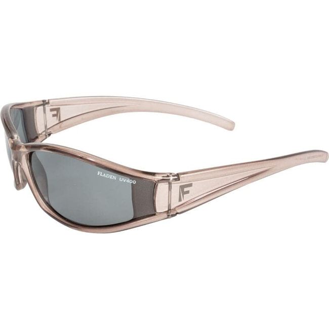 Fladen Polarisationsbrille klar grau schwimmend, graues Glas Angelbrille