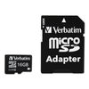 Verbatim 44082 16 GB Class 10 MicroSDHC Memory Card with Adaptor