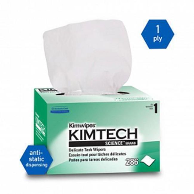 Delicate Task Wipe Kimtech Science Kimwipes 1-Ply Virgin Wood 286/Box #34155