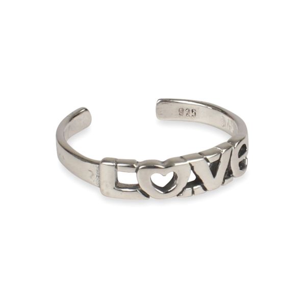 925 Solid sterling Silver love Toe Ring