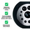 BENCH WIZARD 2-in-1 Round Dapping Block | 2.5" Diameter (6.35 cm) | 11 Half-Circle & 9 Wire Reshaping Slots | Compact & Weighted for Precision Metalwork