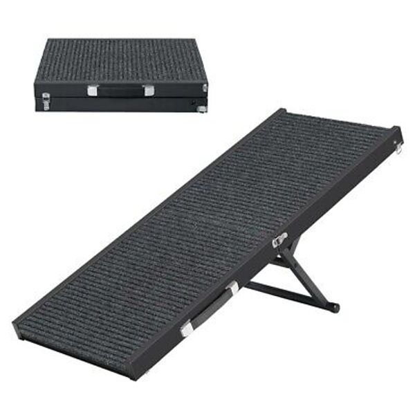 MAHANCRIS Portable Dog Ramp 32''x12" w/Non-Slip Rug Surface Open Box New