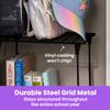 LockerMate Stac-A-Shelf Locker Organizer Shelf, Stackable, Extra Tall, Fits Standard Size School Lockers, Black