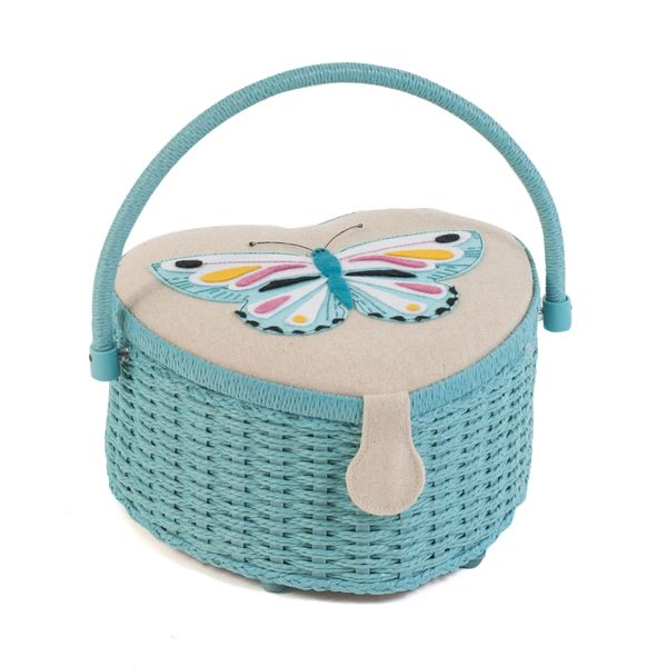 Hobby Gift Sewing Box, Medium, Heart, Appliqué, Flutterby