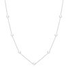 Philip Jones Silver Plated Pearl Chain Necklace