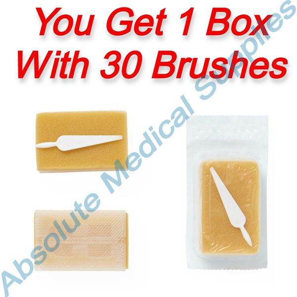 *30-Pack* Medline Scrub-In Surgical Scrub Brush With Nail Cleaner DYND371603