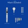 XFORT Key Locking Inline Window Handle Installation Kit in Polished Chrome, UPVC Window Handle Replacement, Lockable Window Lever