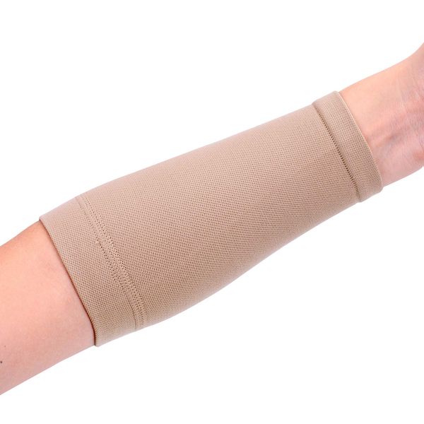 20LY 1 Pair Forearm Compression Sleeve Tattoo Cover Up Sleeves for Women Men Tattoo Aftercare Supplies (M, Beige)