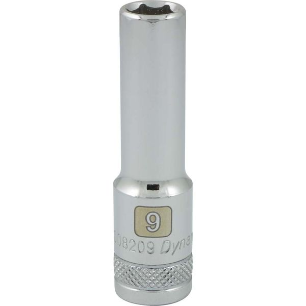 Dynamic Tools 3/8" Drive 6 Point Metric, 9mm Deep Length, Chrome Finish Socket