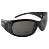 Global Vision Marilyn 2 Bifocal Sunglasses Rhinestone Black Frames 3.0 Smoke Len
