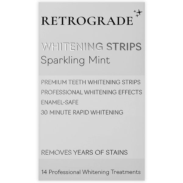 Retrograde Teeth Whitening Strips Hydrogen Peroxide Teeth Whitening Tooth Whitening Premium Teeth Whitener Sensitive Teeth Whitening Kit Mint Flavor - 28 White Strips (14-Day Treatment)