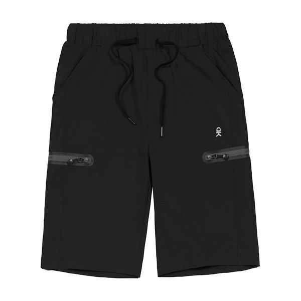 Little Donkey Andy Men’s Ultra-Stretch Quick Dry Lightweight Bermuda Shorts Drawstring Zipper Pocket Hiking Travel Golf Black L