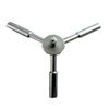 Round Shaft 3 Spoke Gun Safe Handle Replacement With Chrome Finish Safe Handle