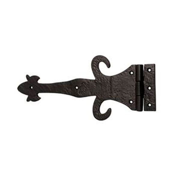 Van Dyke's Restorers Tuscan Strap Hinge, Black Powder Coat, 12"
