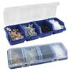Upluckey Screw Organizer Storage Bins, 1 Pack Stackable Plastic Bins with Lids Divider Compartment Containers for Garage/Craft Tool Organizing