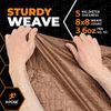Multipurpose Protective Cover Brown Poly Tarp 15' x 20', Drop Cloth - Durable