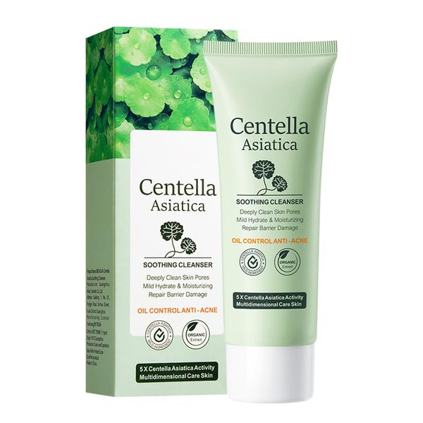 Gesichtsreiniger Mit Centella Asiatica-Extrakt, Gentle Facial Cleanser zur Gesichtsreinigung, Anti Pickel Waschgel Gesicht, Porentiefe Gesichtsreinigungsgel für Eine Intensive, Für Alle Hauttypen