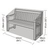 3 Seater Bench Cover Green Polyethylene