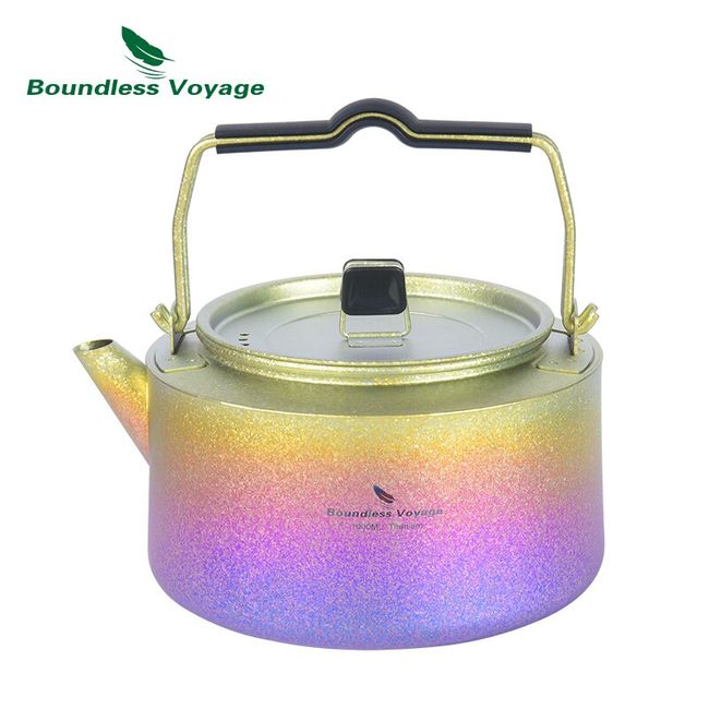 Outdoor kettle 1.2L large capacity camping teapot portable anti scalding  handle