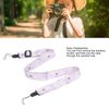 Camera Strap, 1.2m Camera Strap Belt, Printed Pattern Multifunctional Shoulder Neck Strap for Mini 12 11 8 9 Camera (Purple Daisy)