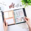 OTCRAFT A5 6 Ring Binder Cover Clean Transparent Soft PVC for Refillable Notebook Shell withMatte surfaceforStamp & Die Storage (Black)
