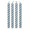 PME Blue Striped Candles, Medium Size, 24-Pack