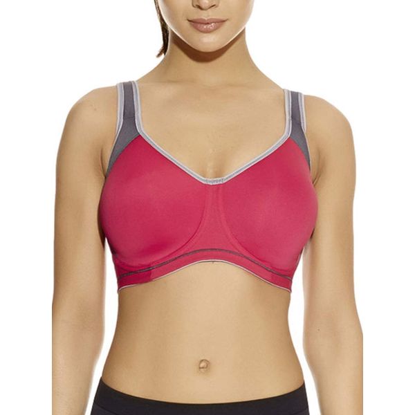 Freya womens Sonic Underwire Spacer Molded Sports Bra, Hot Crimson, 36G US