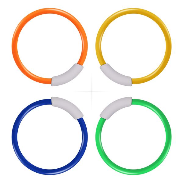 VReder Dive Sticks Pool Toys, Dive Rings Sticks Diving Torpedo for Swimming Underwater Pool Training Diving Game Training Swimming Fun Toys Gift for Kids (Diving Rings)