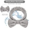 WILLBOND 3 Pieces Bowknot Hair Bands Makeup Headbands Bow Hair Wrap Towel Coral Fleece Cosmetic Hairband Sports Bath Shower Hairbands for Women Girls