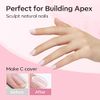 Modelones 8-in-1 Builder Nail Gel, 6 Colors Pink Builder Gel for Nails, Hard Gel Builder Nail Extension Gel Builder Gel in a Bottle for Nail Starter