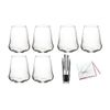 Riedel SL Stemless Wings Wine Champagne Glass 6 Pack with Wine Pourer and Cloth