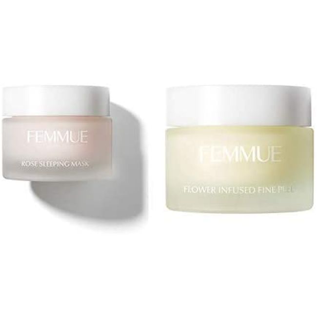 FEMMUE Rosewater Sleeping Mask Moisturizing Mask (50 g) Authentic Japanese Product Cream Damask Rose & Flower Infused Fine Peel Exfoliating Care Gel (50 g)