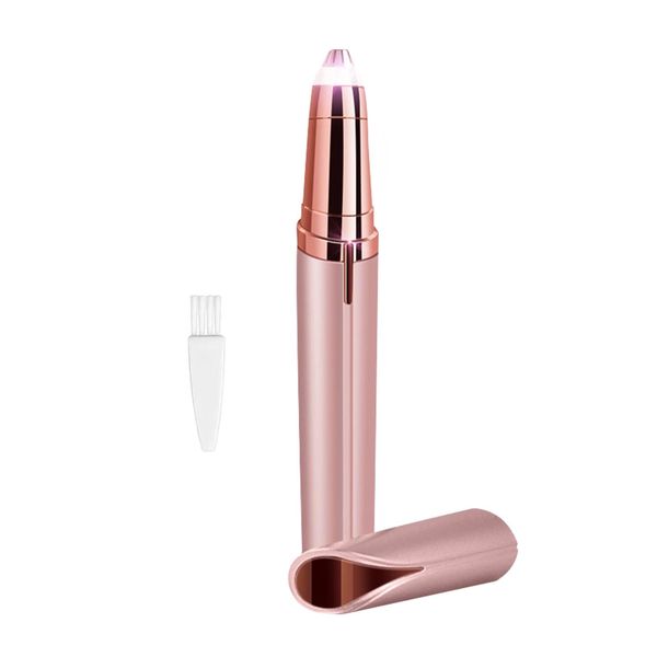 luoshaPUCY Augenbrauen Trimmer für Frauen, Damen Elektrisch Augenbrauenrasierer, Trimmer Elektrisch Schmerzlos Tragbare Augenbrauenentfernung für Augenbrauen, Gesicht, Lippen, eingebautem LED-Licht