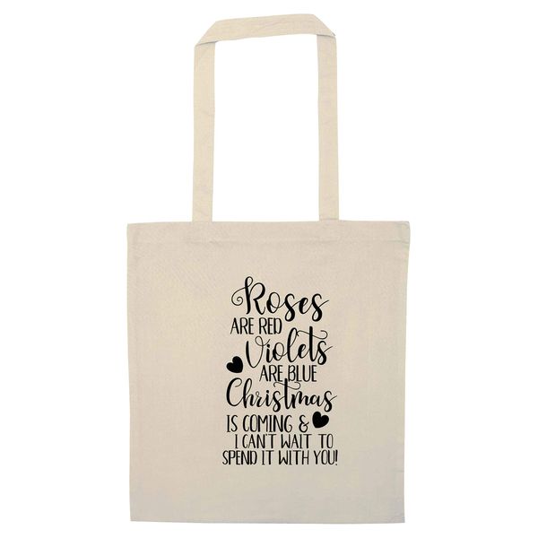 Flox Creative Tote Bag Christmas Coming Spend it Natural