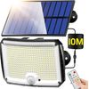 Energy-Efficient Outdoor Solar Motion Lights - 318 LEDs, Remote, 33FT Extension