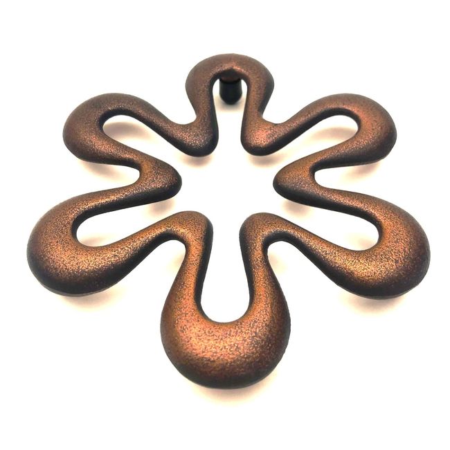 Southern iron teapot Trivet, Tri Bed Six Flower Rikka kapa-burakku